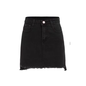 Black Denim Skirt